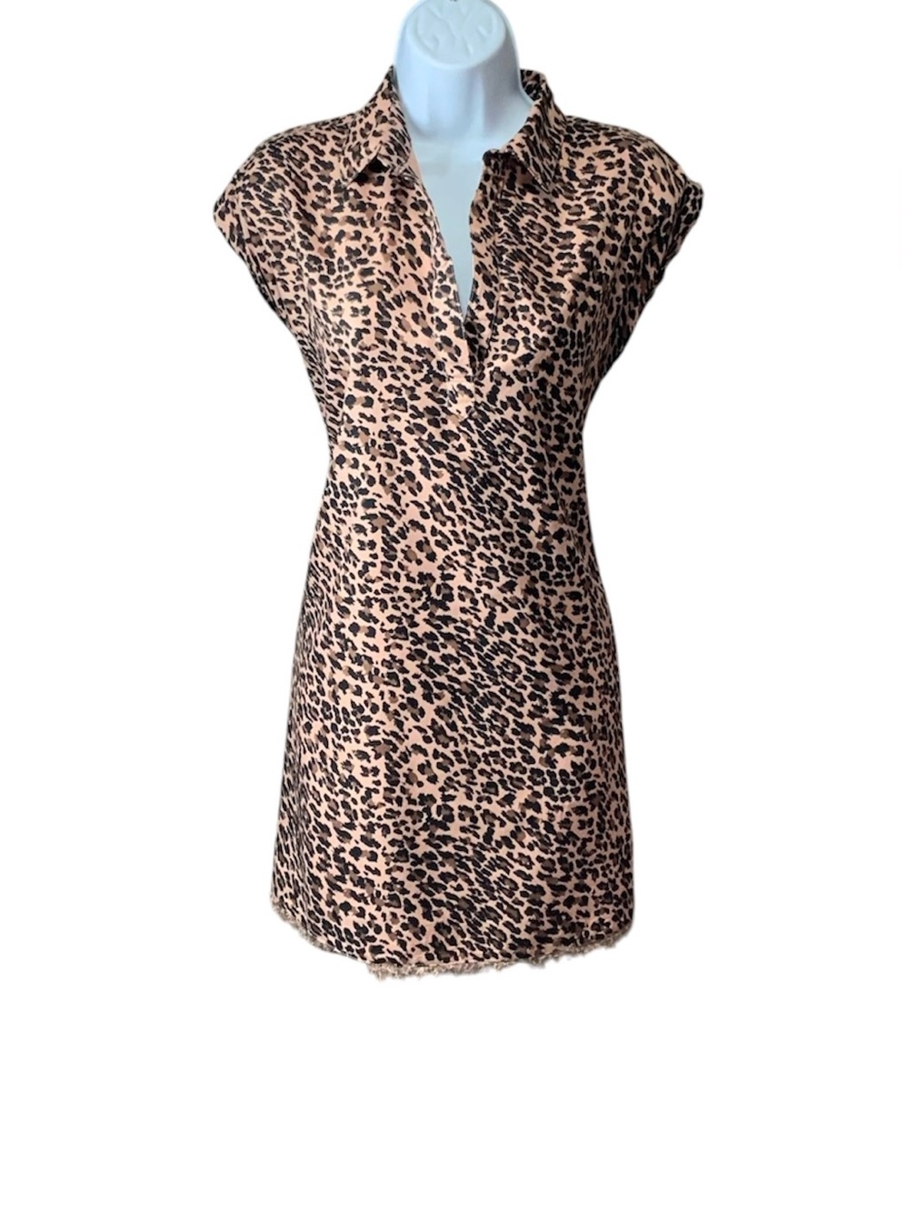 Mi ami Tan/Black Leopard Print Mini Dress